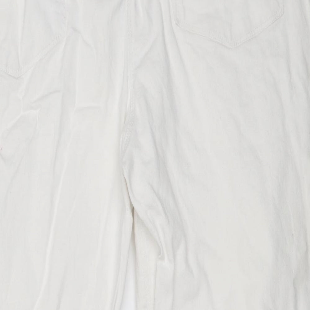 Mia Moda Womens White   Trousers  Size 18 L21 in