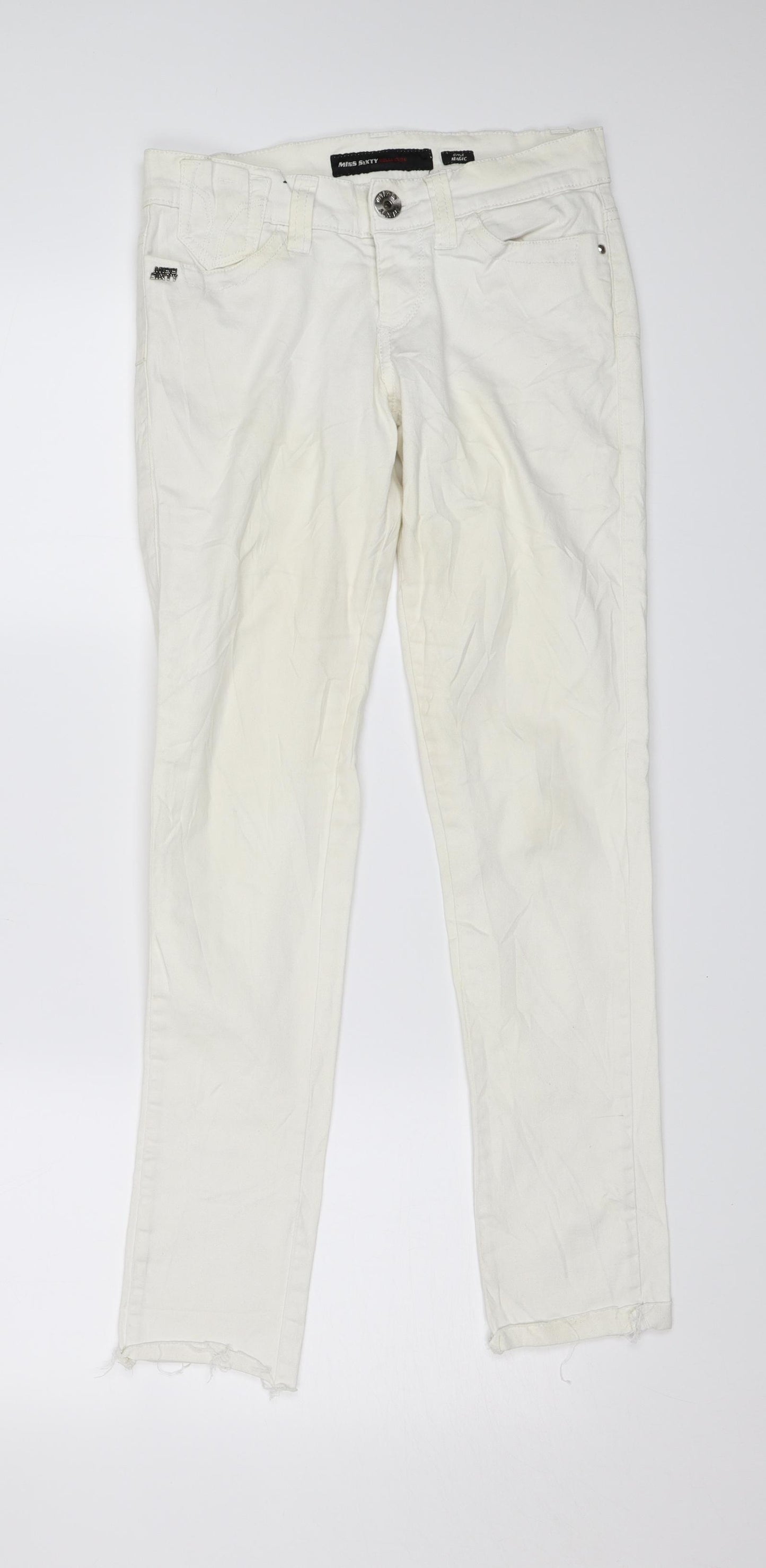Miss Sixty Womens White   Trousers  Size 6 L28 in
