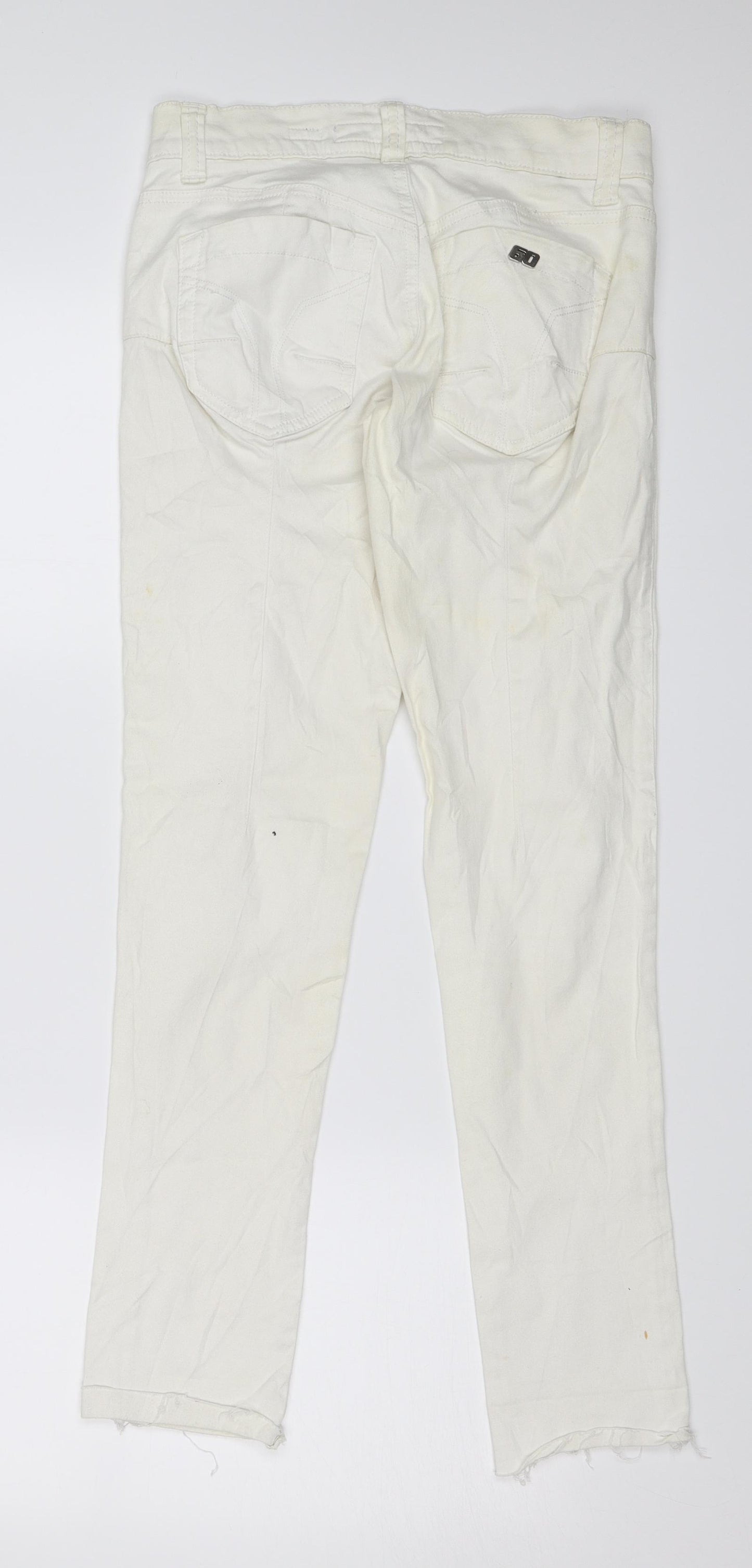 Miss Sixty Womens White   Trousers  Size 6 L28 in