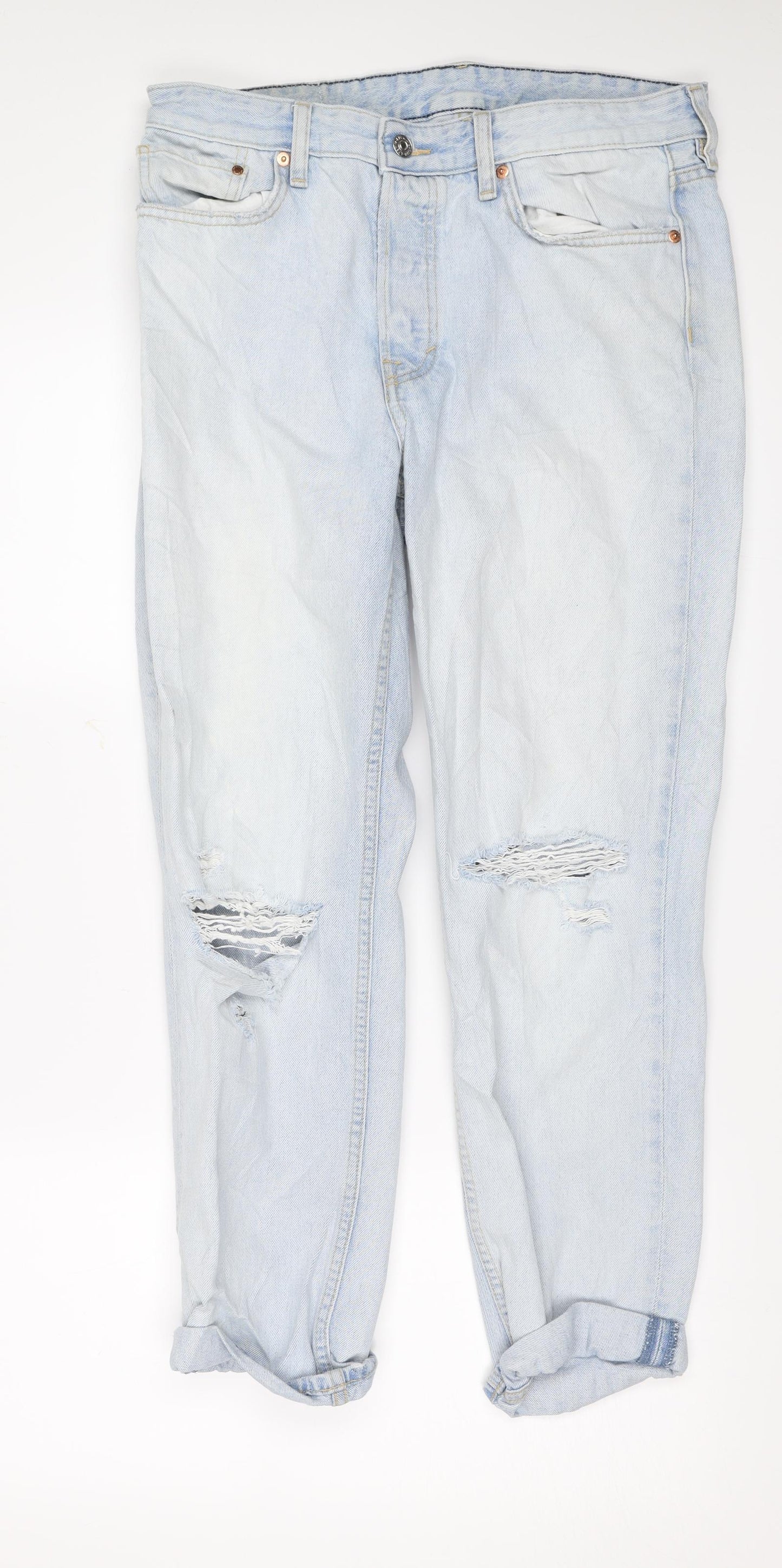 Preworn Mens Blue   Cropped Jeans Size 31 L25 in