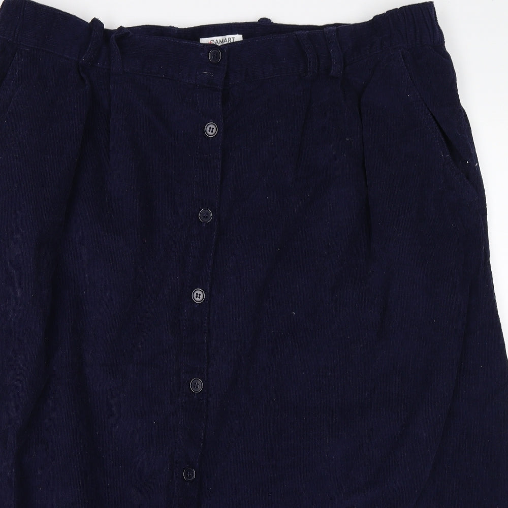 Damart Womens Blue   Straight & Pencil Skirt Size 22