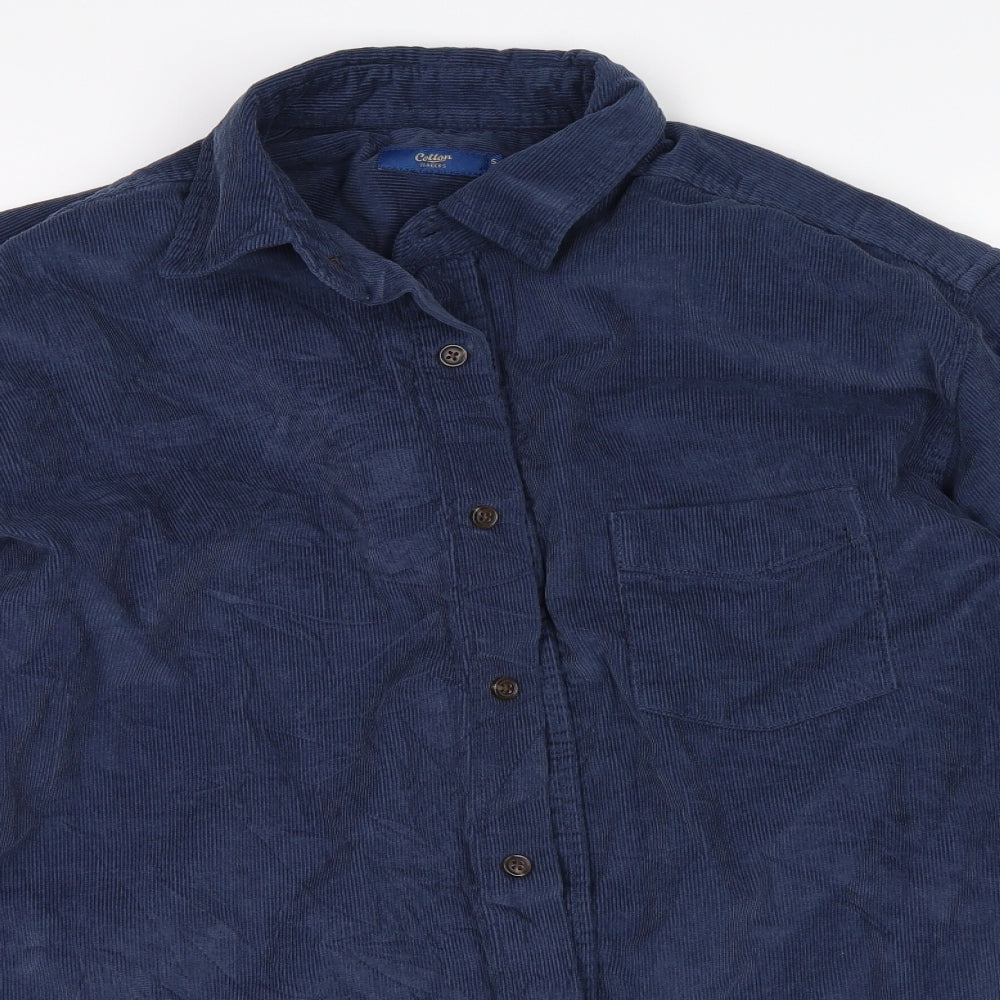Cotton Traders Mens Blue    Button-Up Size S
