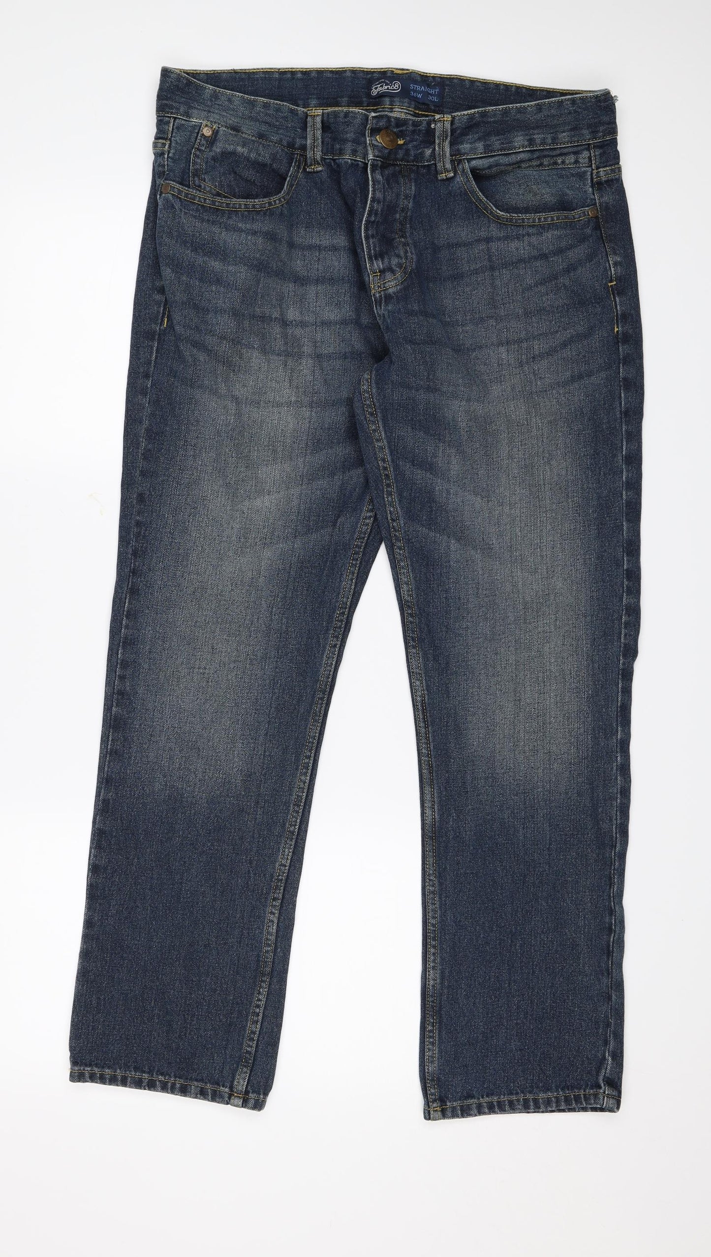 Fabric8 Mens Blue  Denim Straight Jeans Size 36 L29 in