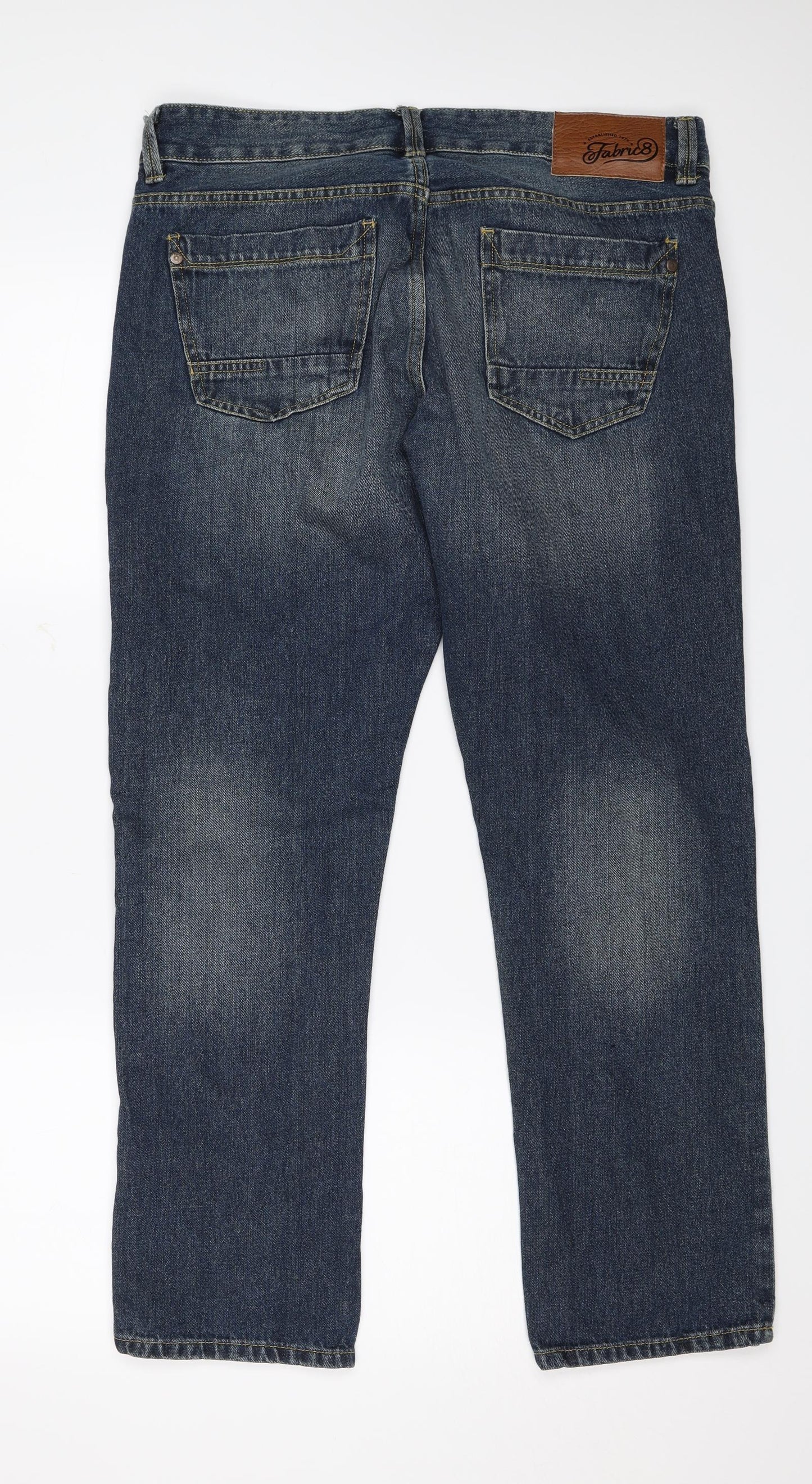 Fabric8 Mens Blue  Denim Straight Jeans Size 36 L29 in