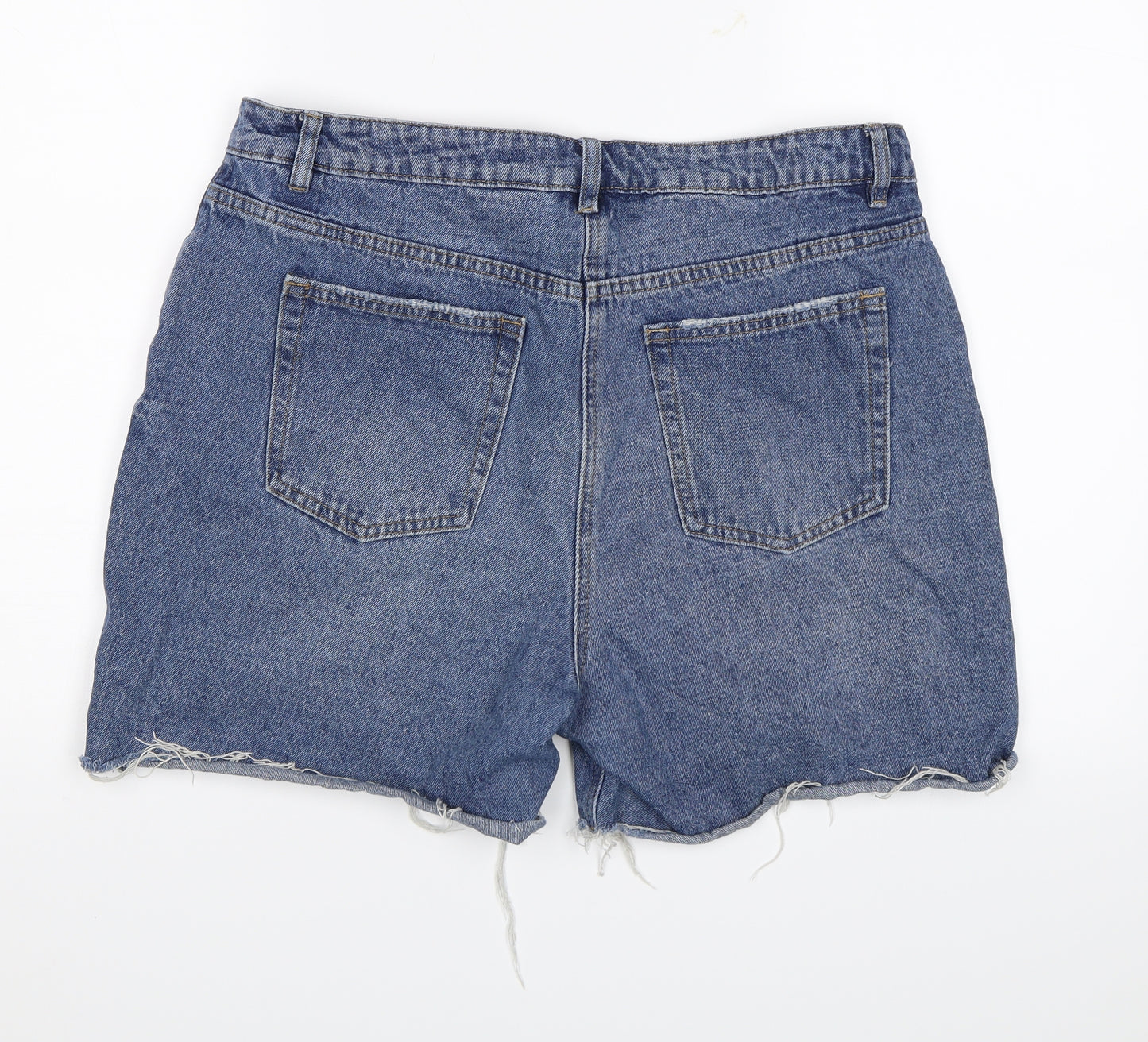 NEXT Womens Blue  Denim Cut-Off Shorts Size 14