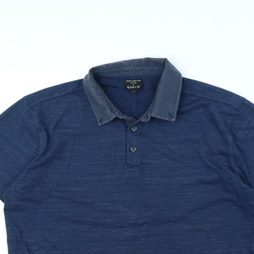 Authentic Clothing Company Mens Blue    Polo Size L