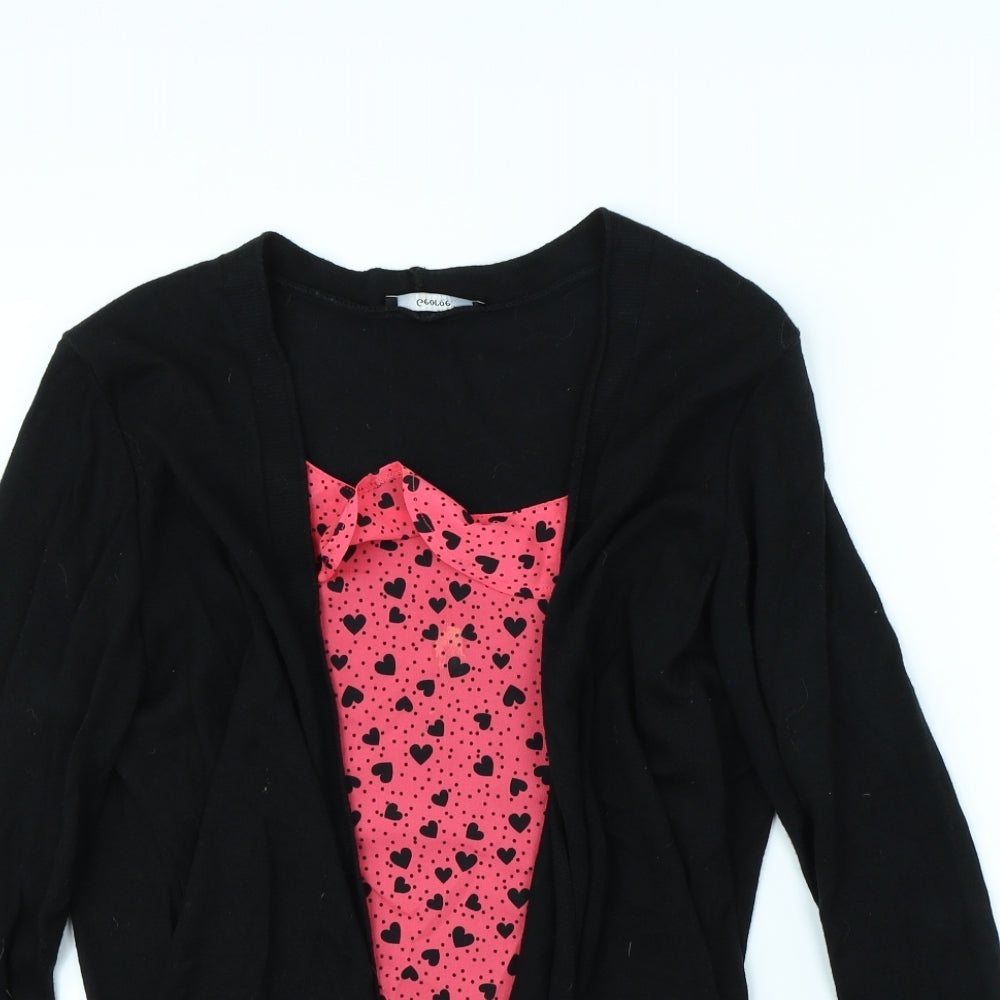 George Womens Pink Polka Dot  Pullover Jumper Size 14