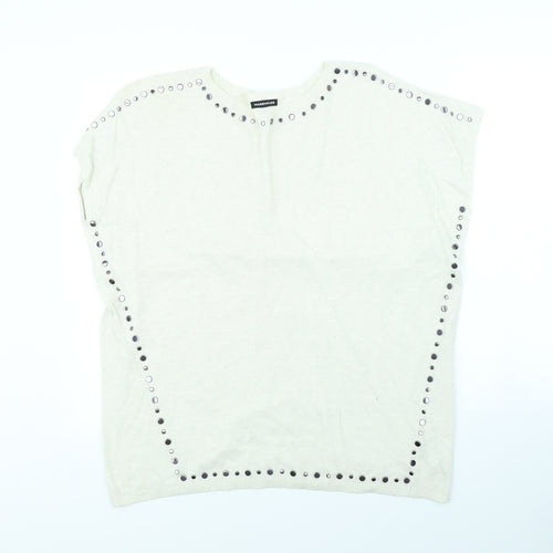 Warehouse Womens White   Pullover Jumper Size 10