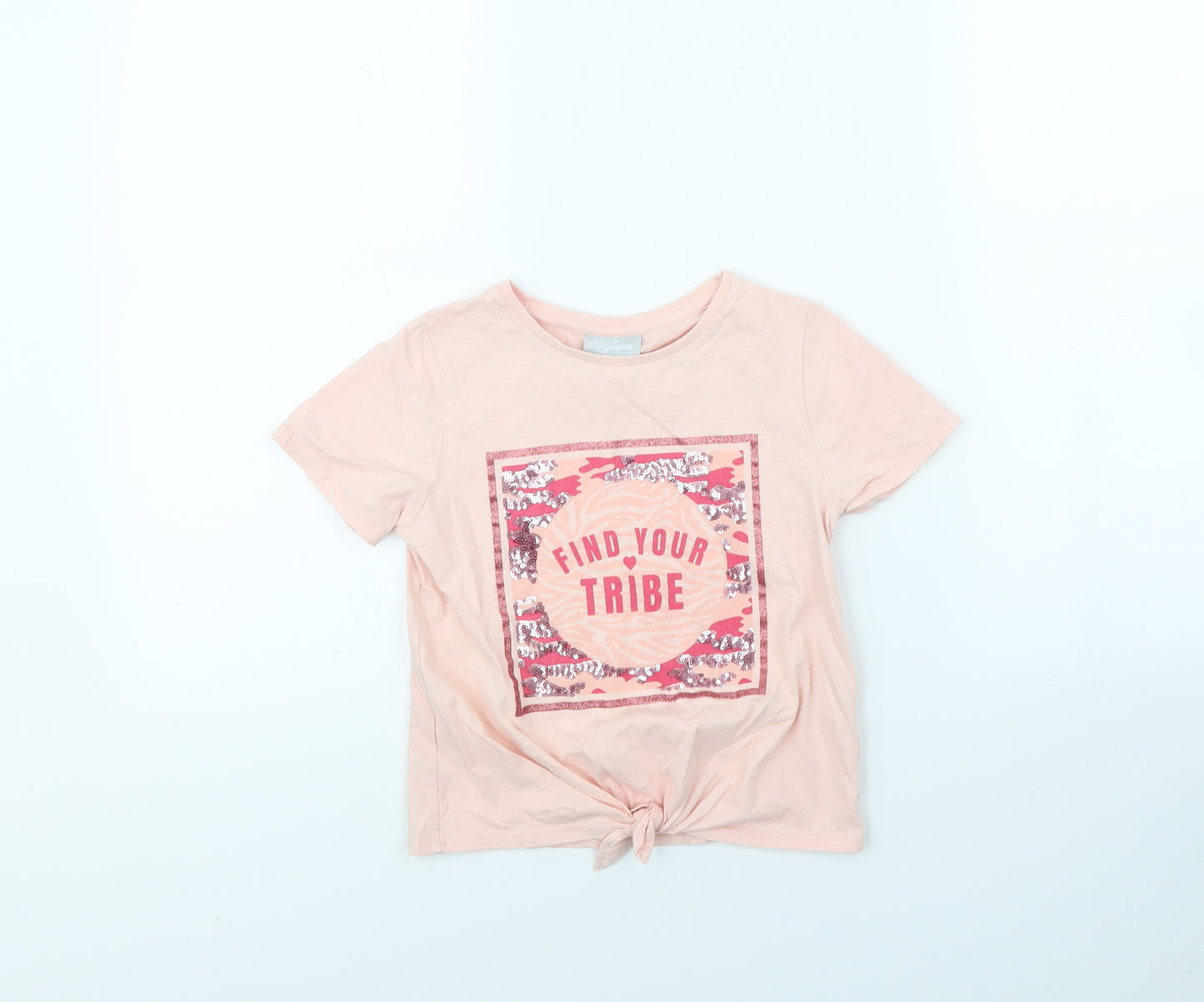 I Love Girlswear Girls Pink   Cropped T-Shirt Size 7 Years