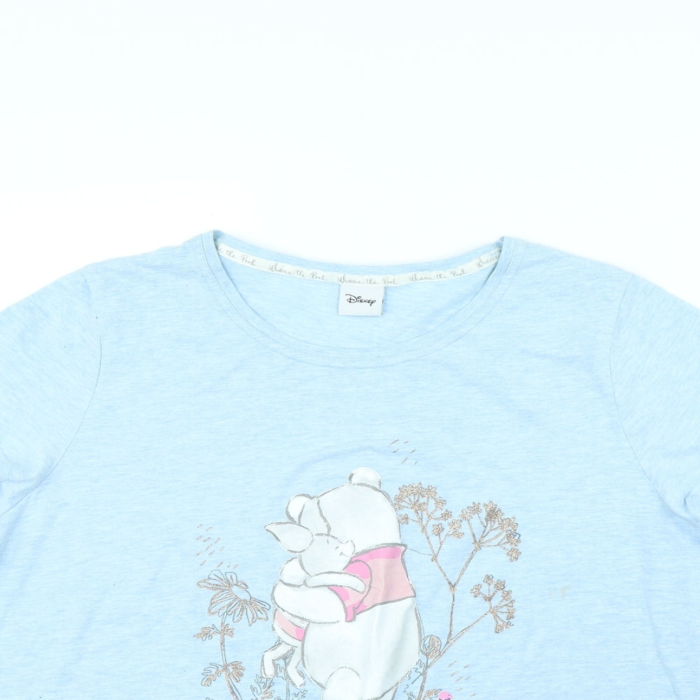 Disney Womens Blue   Basic T-Shirt Size 20  - Winnie the Pooh