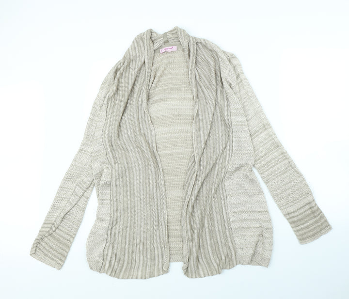 Per Una Womens Beige Cardigan Jumper Size 14