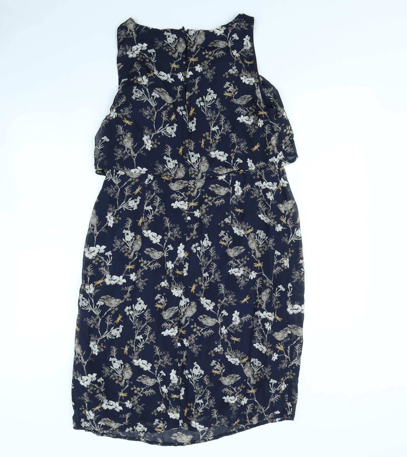 Monsoon Womens Blue Floral  Fit & Flare  Size 12