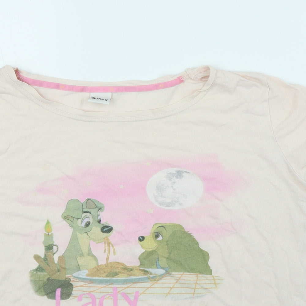 Disney Womens Pink   Basic Blouse Size 12  - Lady and the Tramp