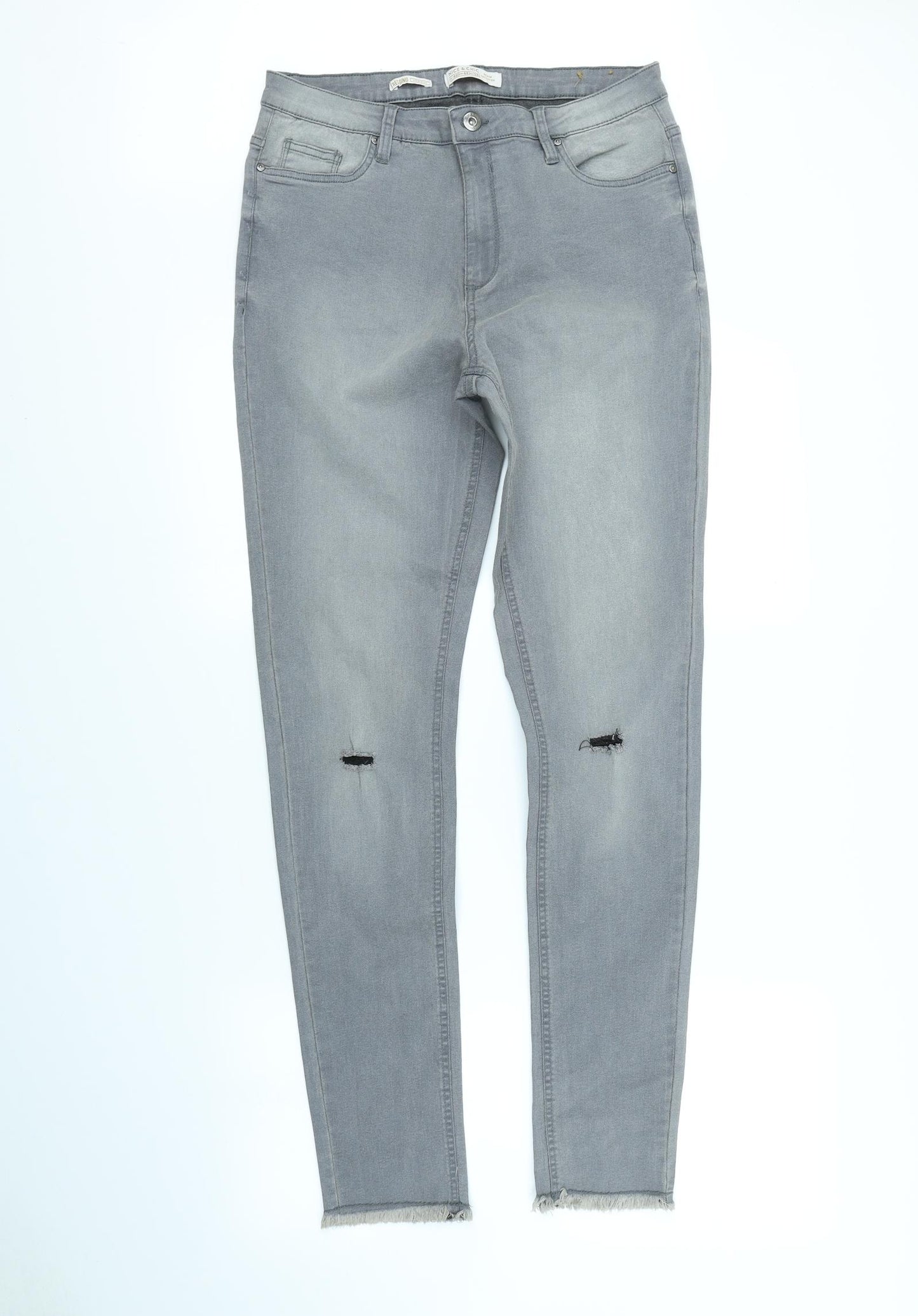Nice&chic Womens Grey   Skinny Jeans Size 32 in L30 in