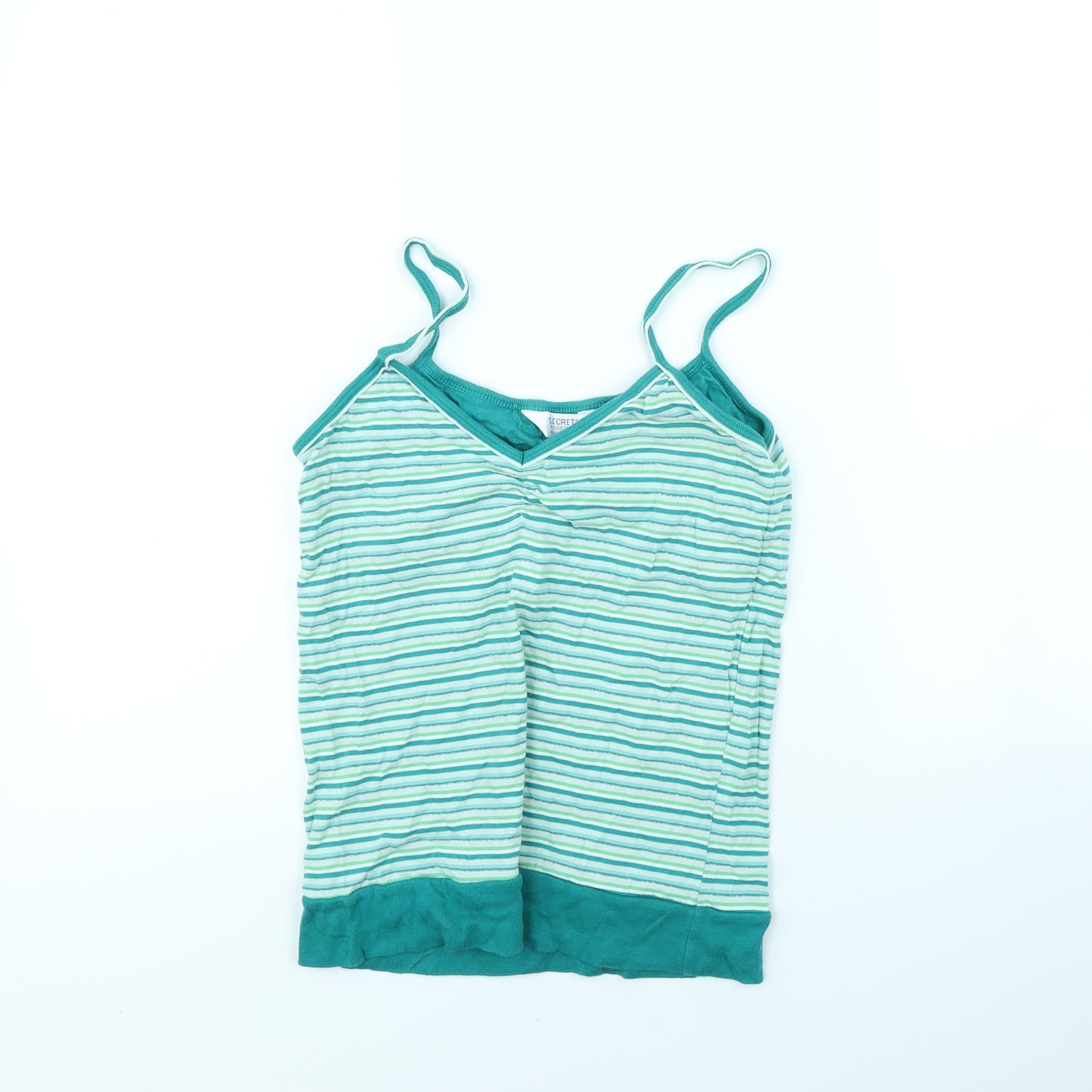 NEXT Womens Green Striped  Basic T-Shirt Size 8