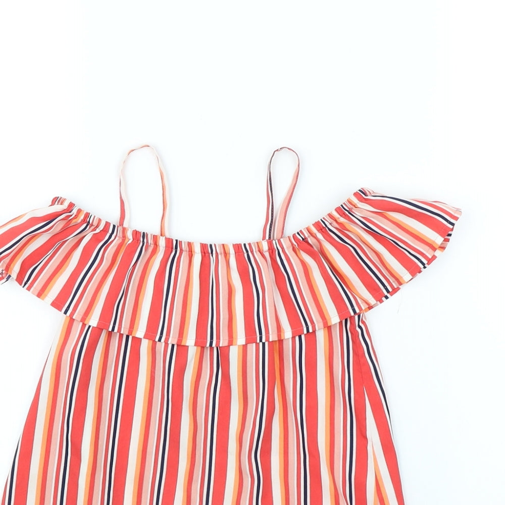 I Love Girlswear Girls Multicoloured Striped  Basic Tank Size 4 Years