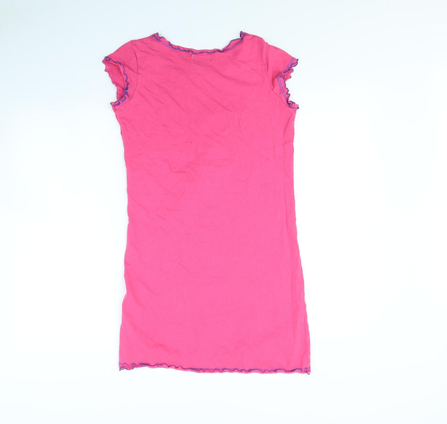 F&F Womens Pink Solid  Cami Nightshirt Size 8