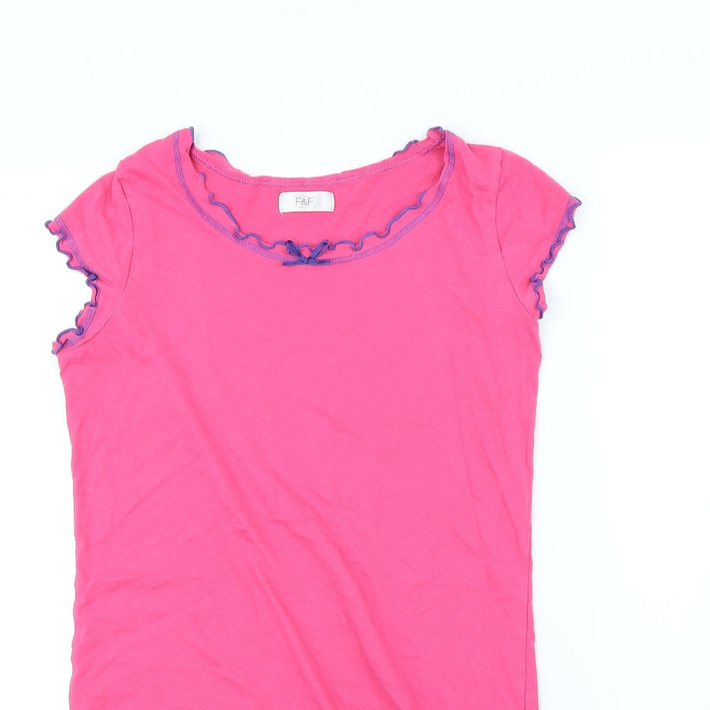 F&F Womens Pink Solid  Cami Nightshirt Size 8