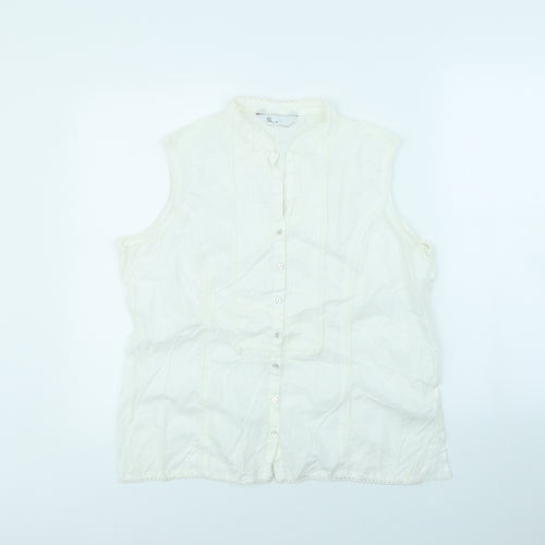 BHS Womens White   Basic Button-Up Size 16