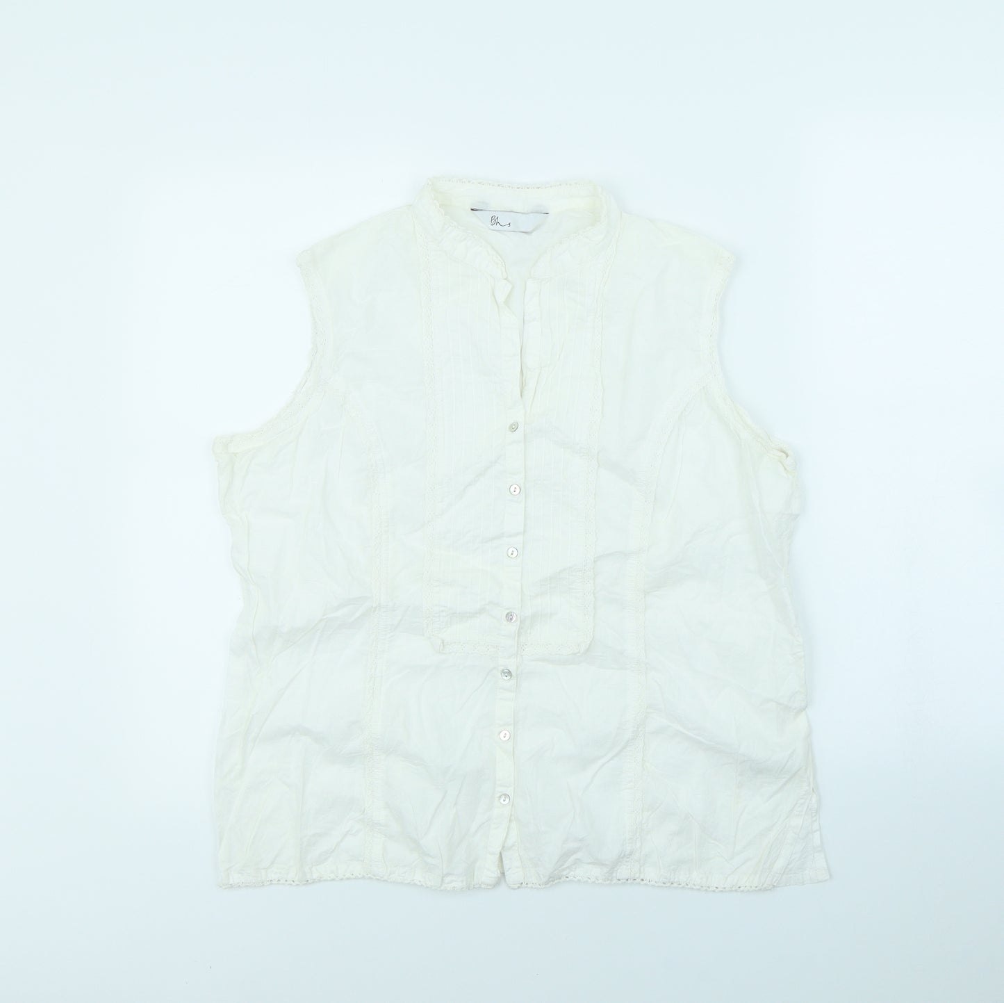 BHS Womens White   Basic Button-Up Size 16