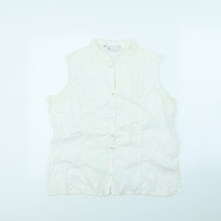 BHS Womens White   Basic Button-Up Size 16