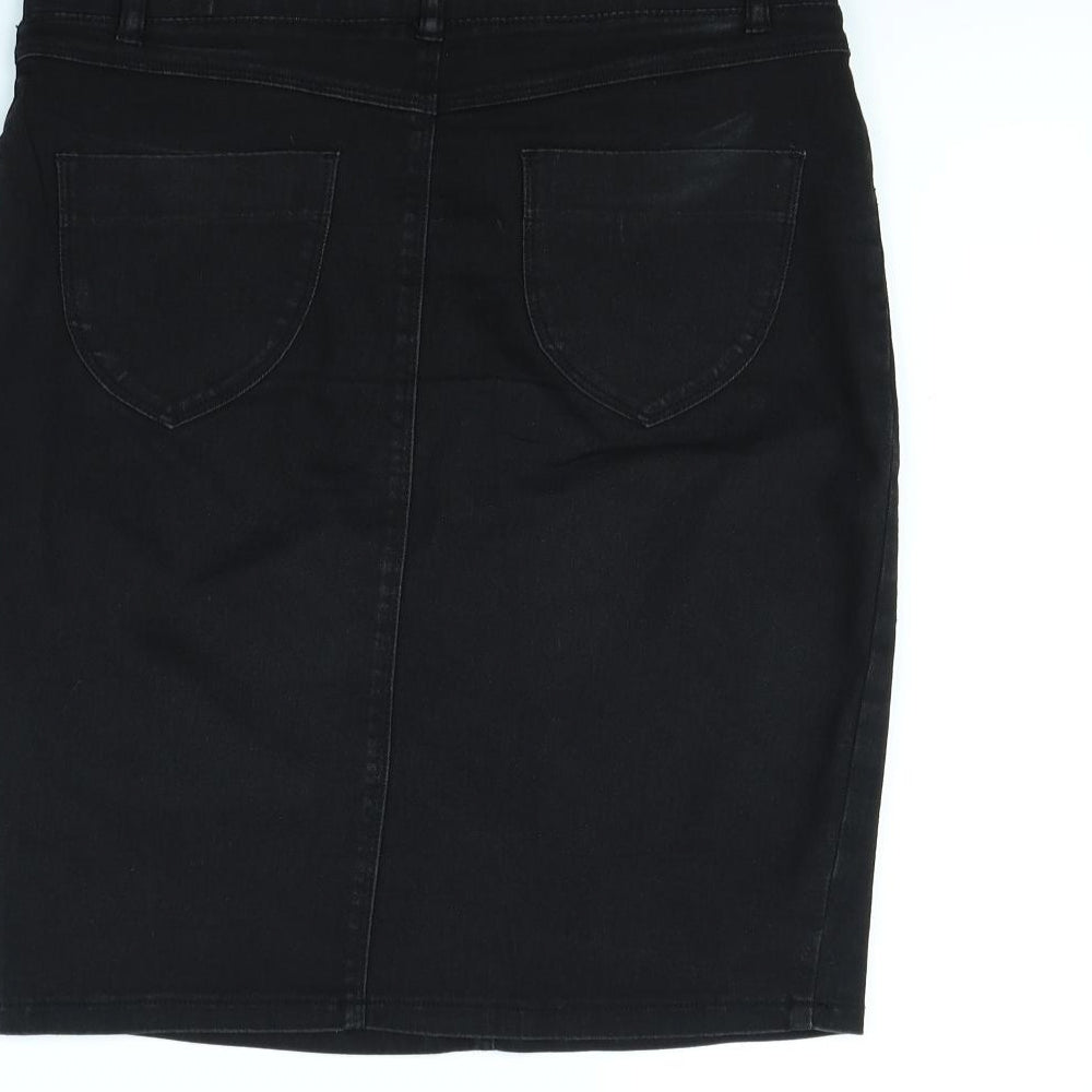 DP Denim Womens Black   Straight & Pencil Skirt Size 12