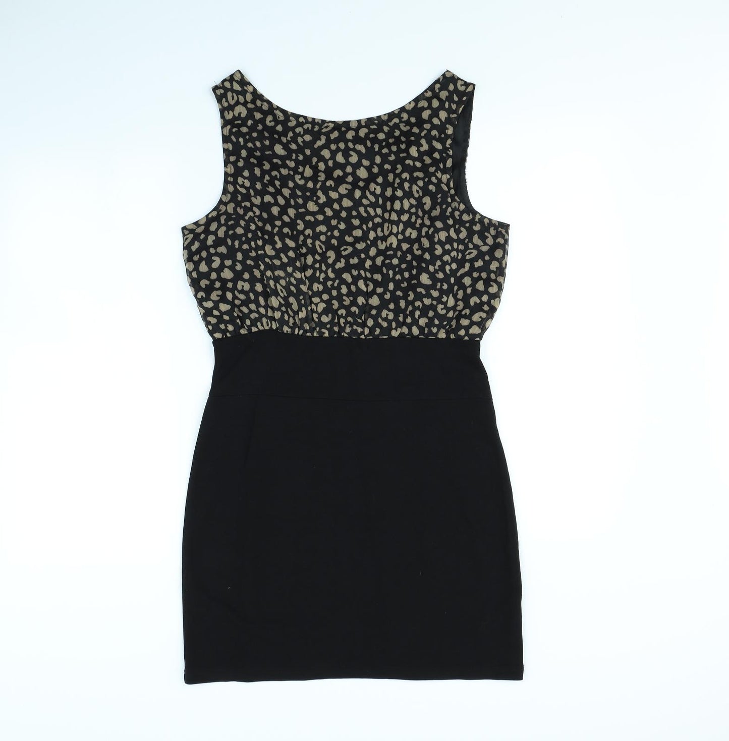 AX Paris Womens Black Animal Print  Fit & Flare  Size 12