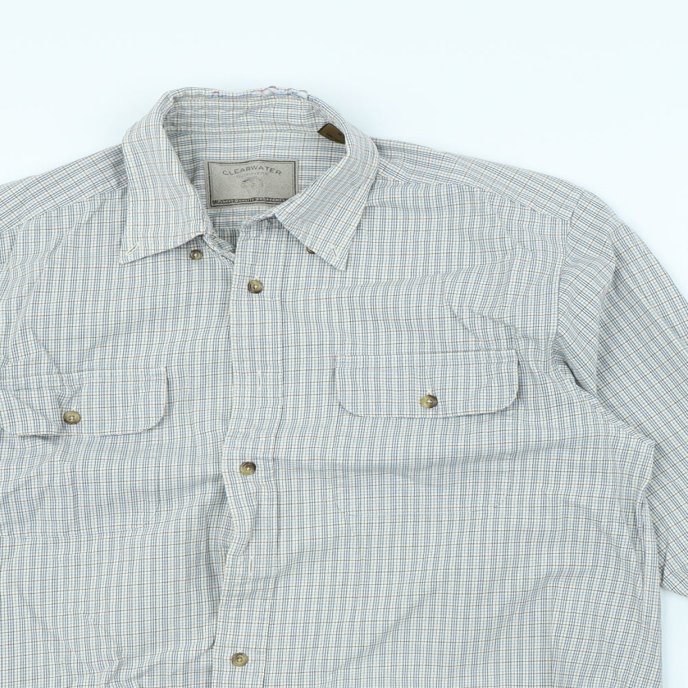 ClearWater Mens Multicoloured Check   Dress Shirt Size M