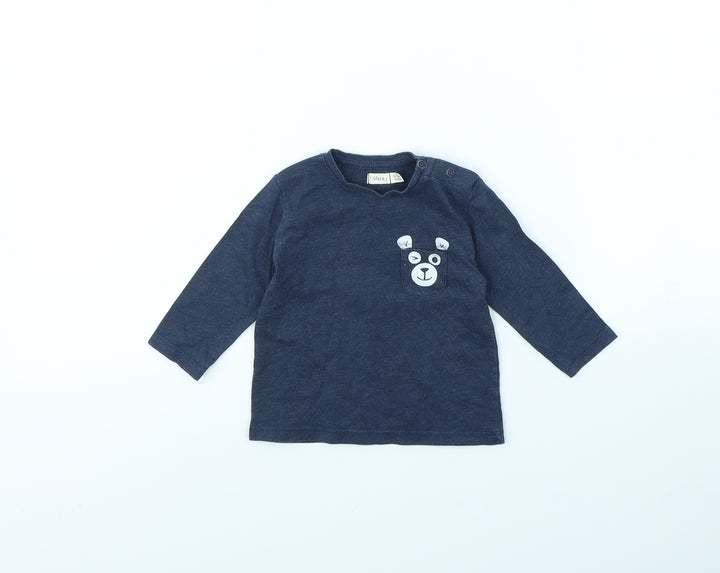 Sfera Girls Blue   Basic T-Shirt Size 6-9 Months  - BEAR