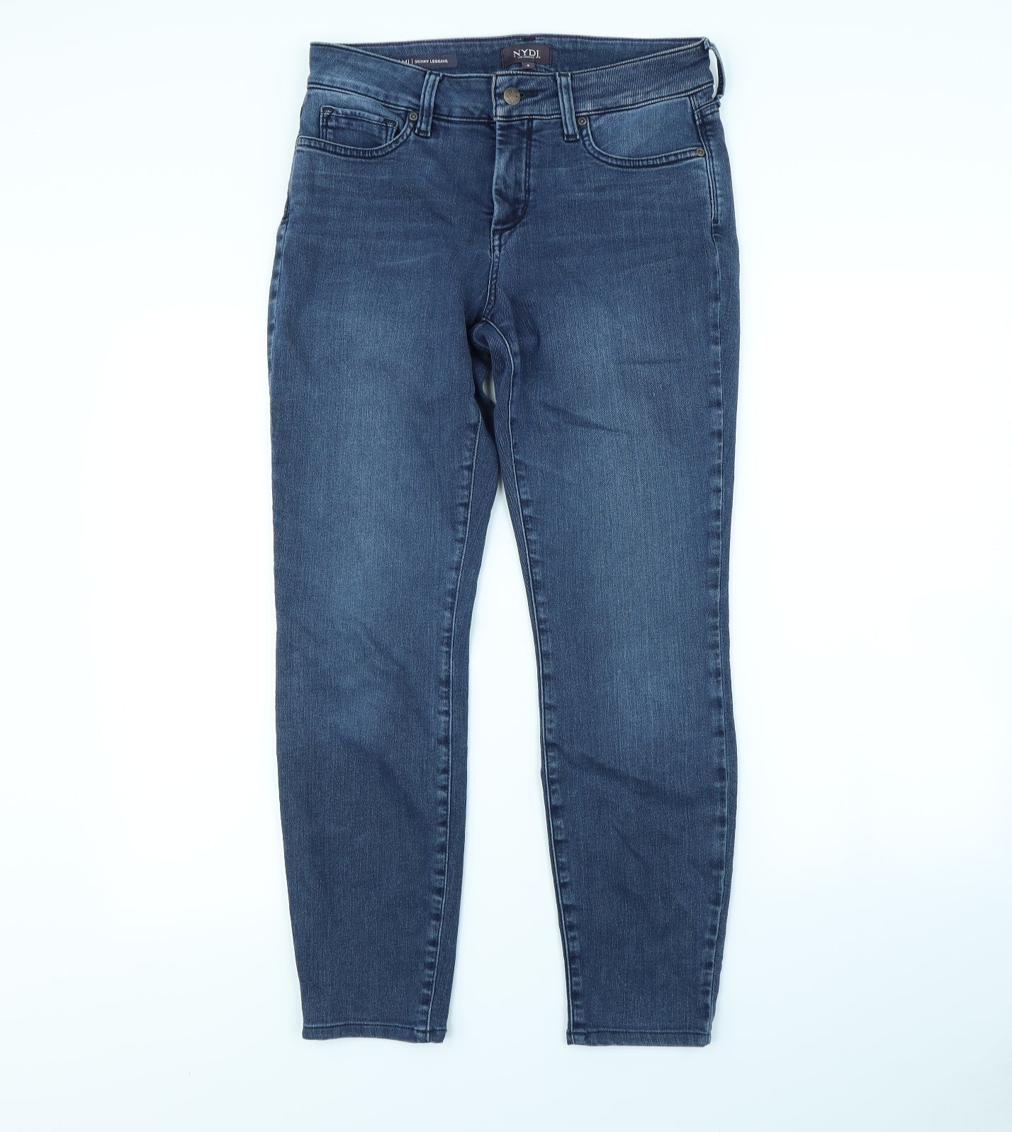 NYDJ Womens Blue   Straight Jeans Size 4 L30 in