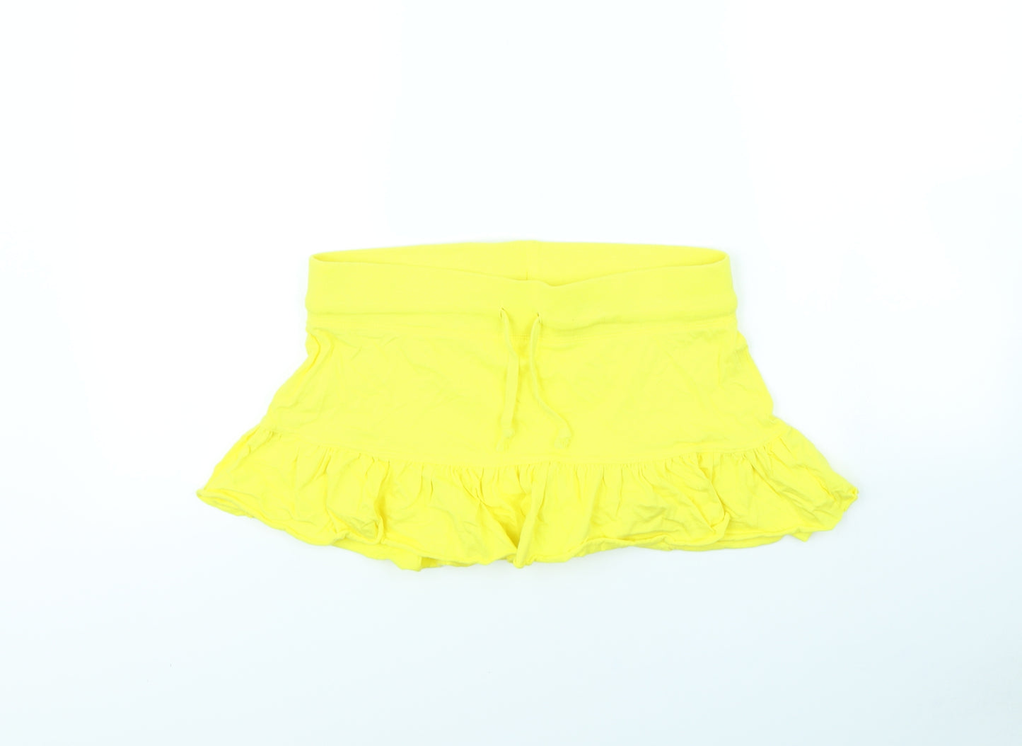 Denim & Co. Womens Yellow   Mini Skirt Size 10