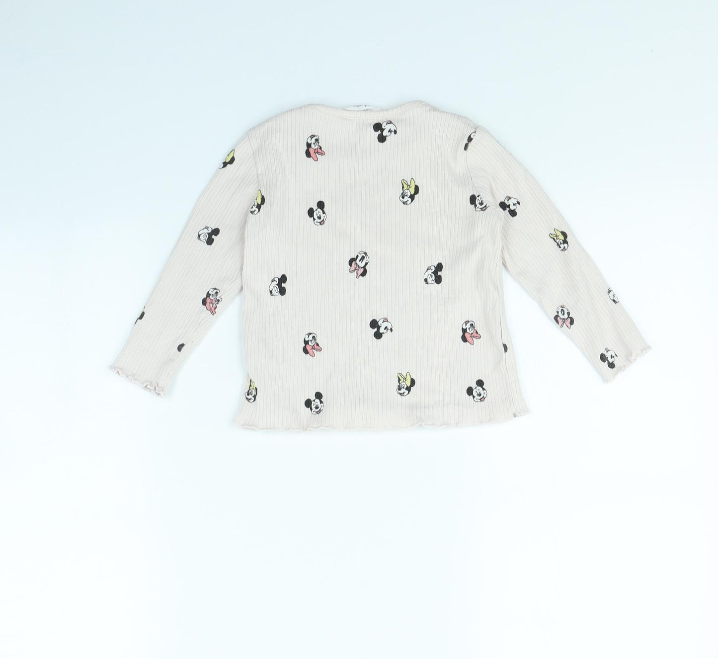 H&M Girls Pink Spotted  Basic T-Shirt Size 2 Years  - Minnie mouse