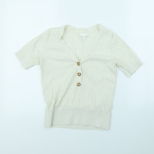 H&M Womens White   Pullover Jumper Size XS