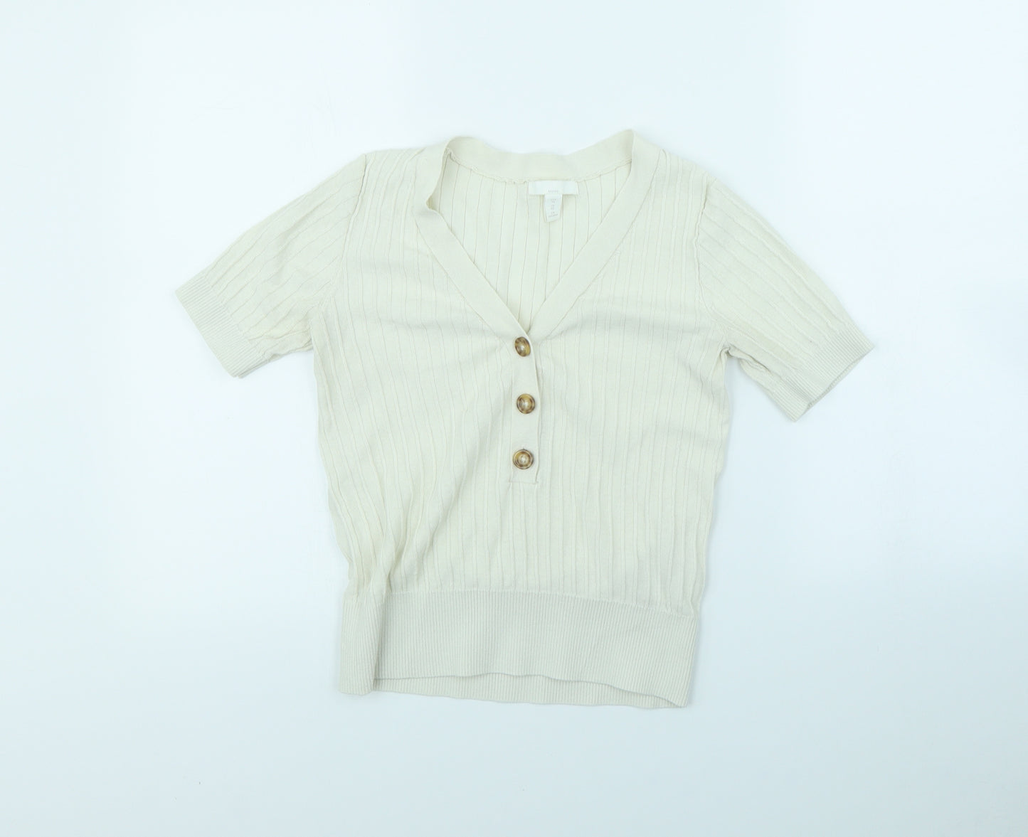 H&M Womens White   Pullover Jumper Size XS