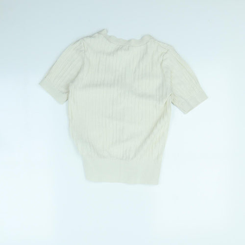 H&M Womens White   Pullover Jumper Size XS