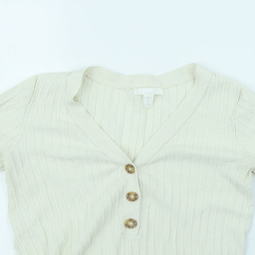 H&M Womens White   Pullover Jumper Size XS