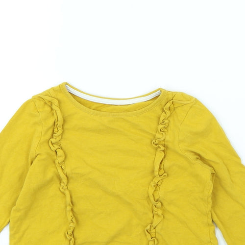 m&s Girls Yellow   Basic T-Shirt Size 3 Years