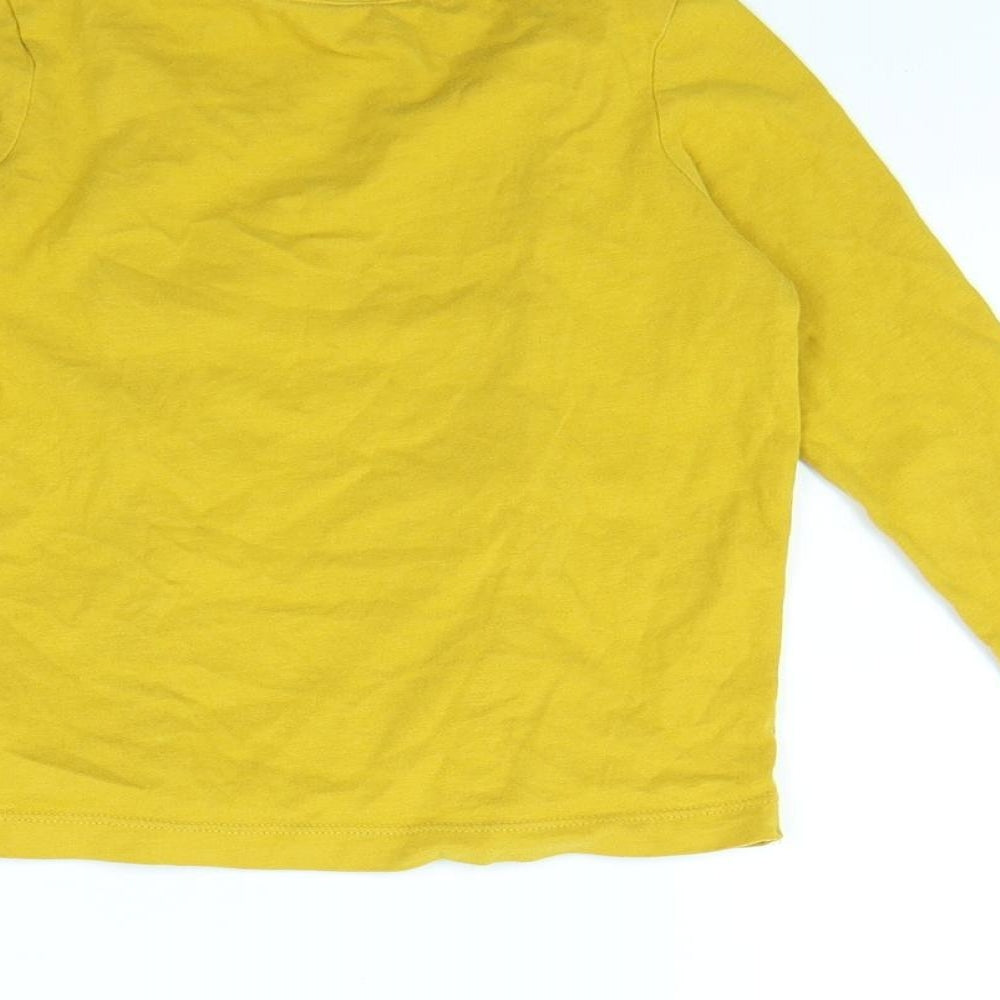 m&s Girls Yellow   Basic T-Shirt Size 3 Years