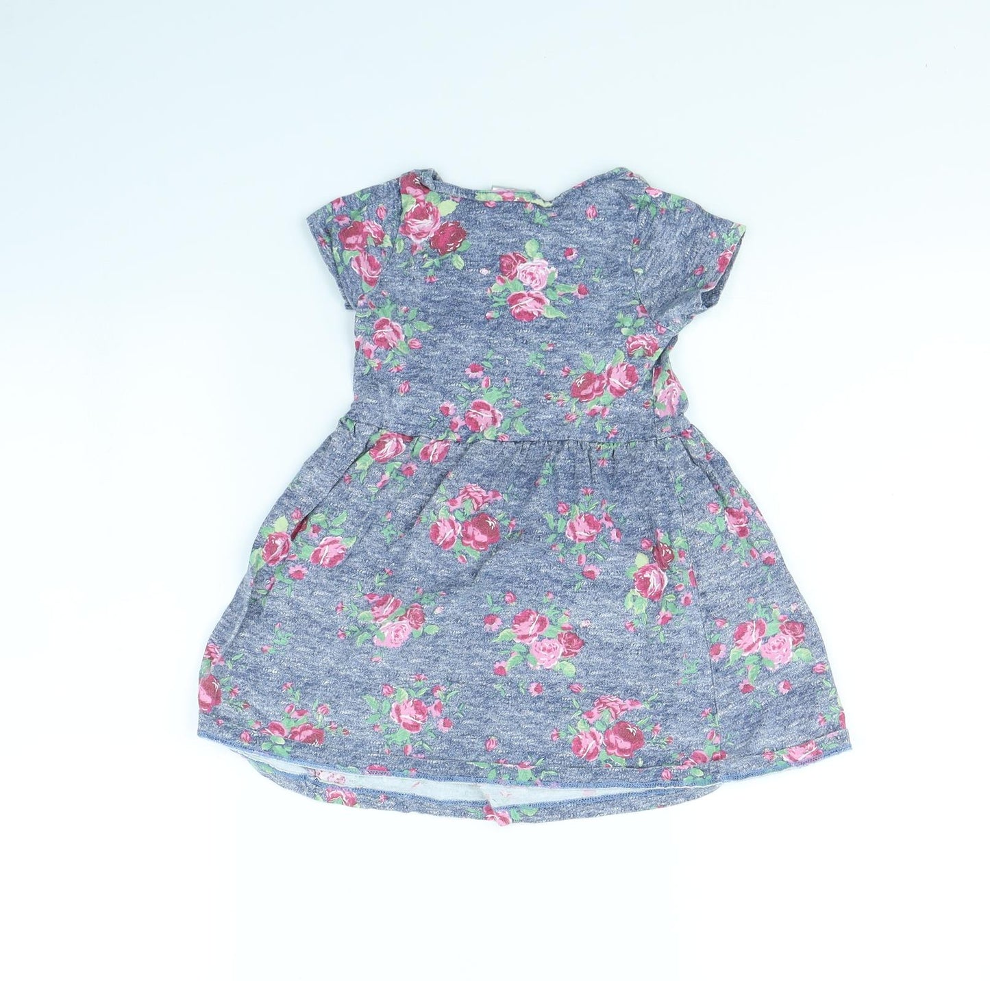 Evie Angel Girls Black Floral  Fit & Flare  Size 4 Years
