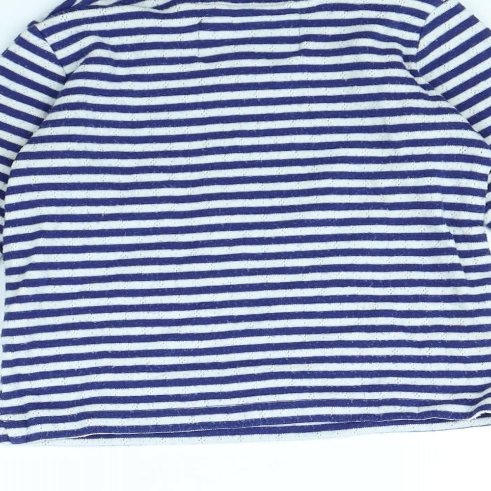 Boden Girls Black Striped  Basic T-Shirt Size 3 Years