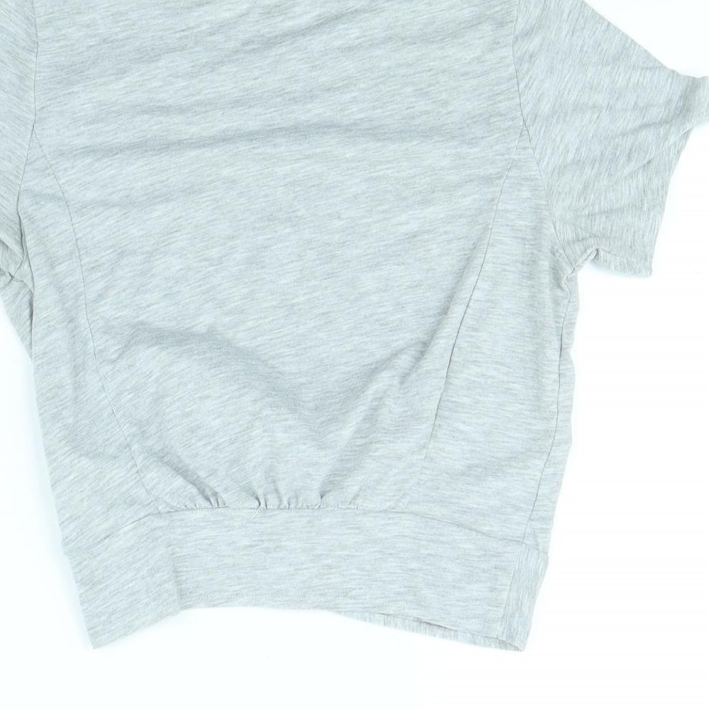 H&M Womens Grey   Cropped T-Shirt Size XS