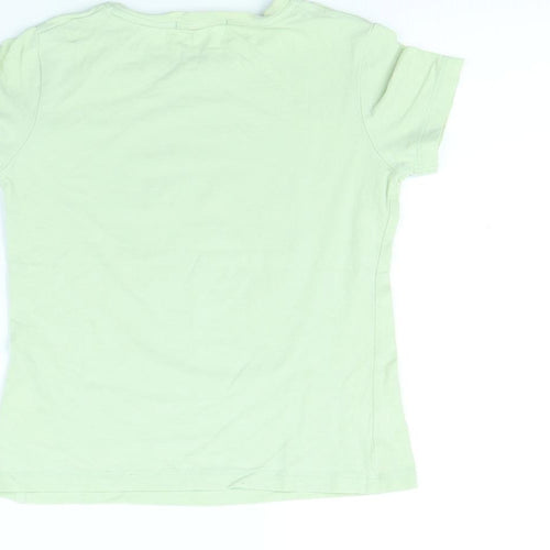 heach dolls Girls Green   Basic T-Shirt Size 6 Years  - Strawberry