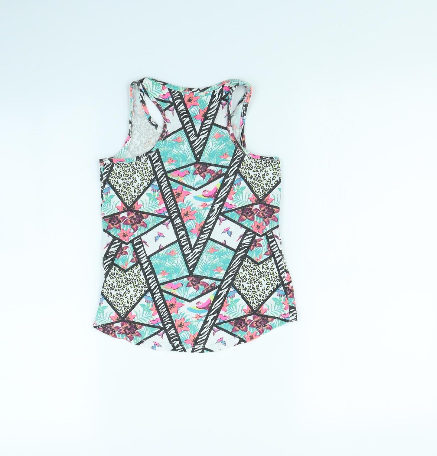 F&F Girls Multicoloured Spotted  Basic Tank Size 7 Years  - Birds