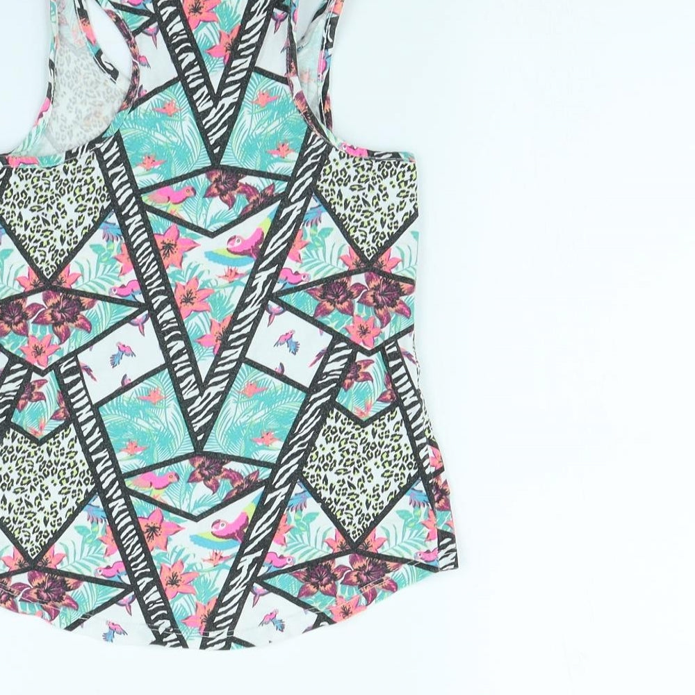 F&F Girls Multicoloured Spotted  Basic Tank Size 7 Years  - Birds
