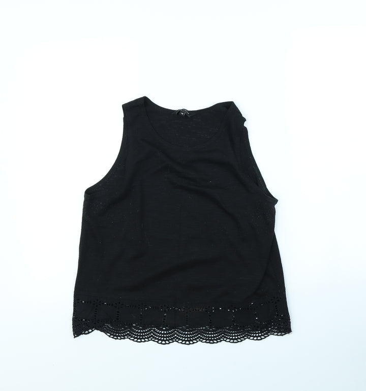 New Look Womens Black Basic Tank Size 10