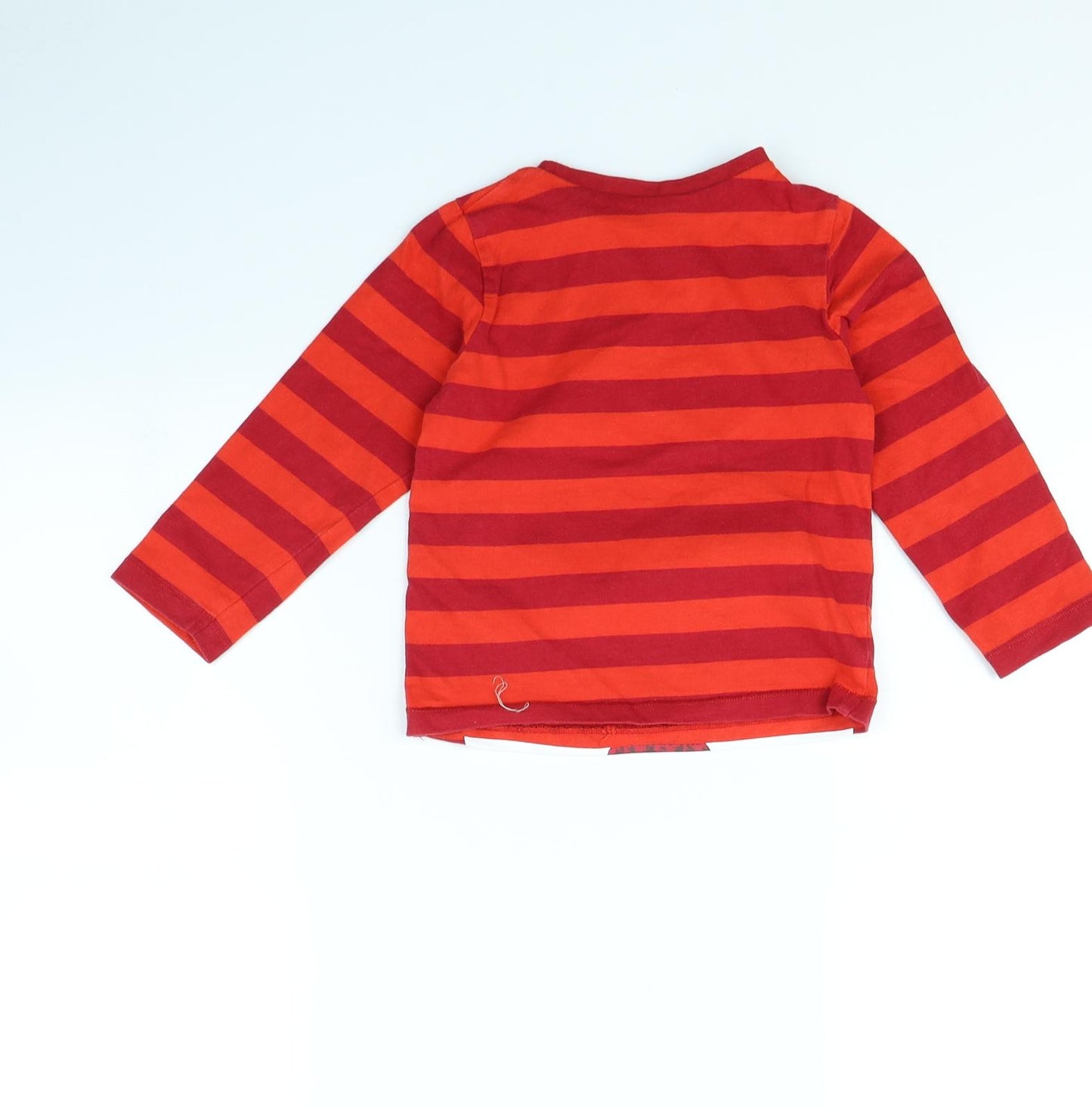 Mini Club Boys Red Striped  Basic T-Shirt Size 3 Years  - Christmas jumper
