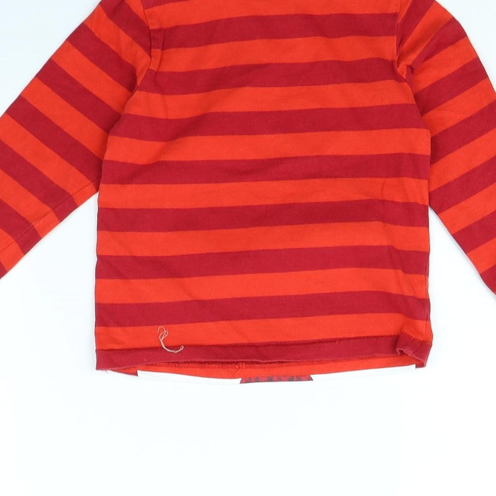 Mini Club Boys Red Striped  Basic T-Shirt Size 3 Years  - Christmas jumper