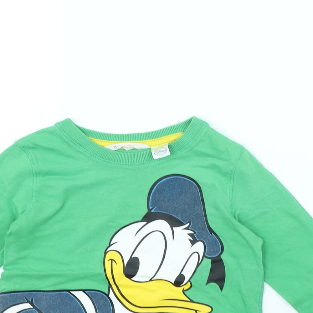 H&M Boys Green   Basic T-Shirt Size 2 Years  - Disney