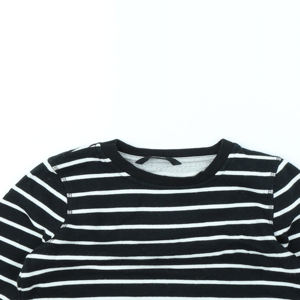 George Boys Black Striped  Pullover Jumper Size 3 Years