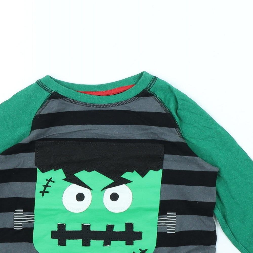 TU Boys Black Striped  Basic T-Shirt Size 3 Years  - Zombie